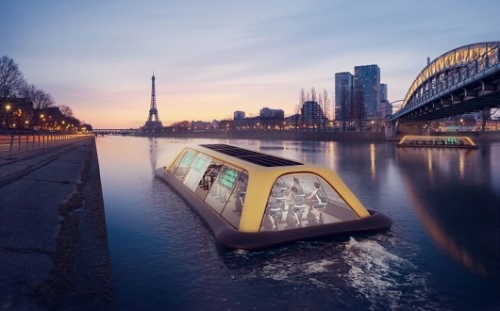 Párizs új úszó edzőterme a vendégek energiáját használja működéséhez