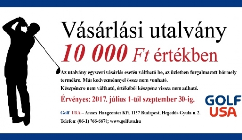 Még 2 nap: Szuper Akció a Golf USA-ban