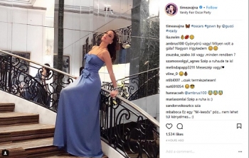 Vajna Tímea másfél milliós ruhában mutatta meg magát az Oscaron